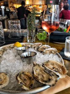 Rappahannock oysters and wine