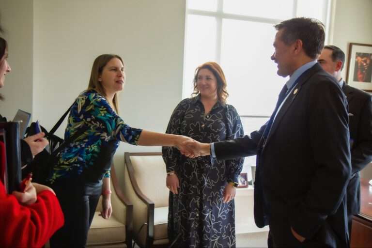 An InUnison member meeting with a Virginia state legislator