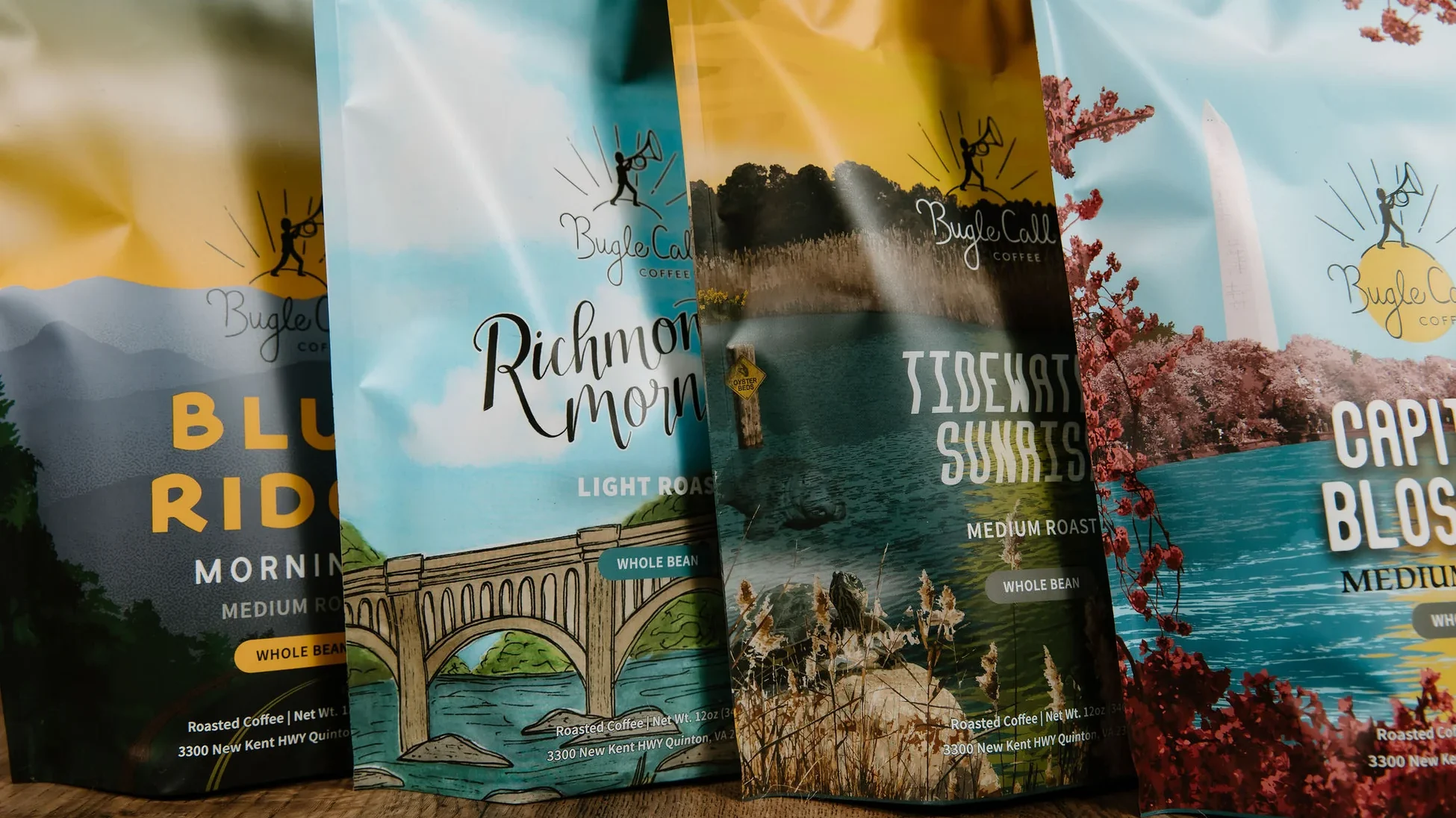 coffee bags from bugle call coffee